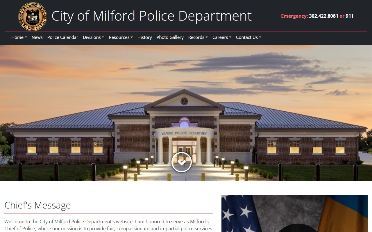 Milford Police page tied to the Milford jail roster