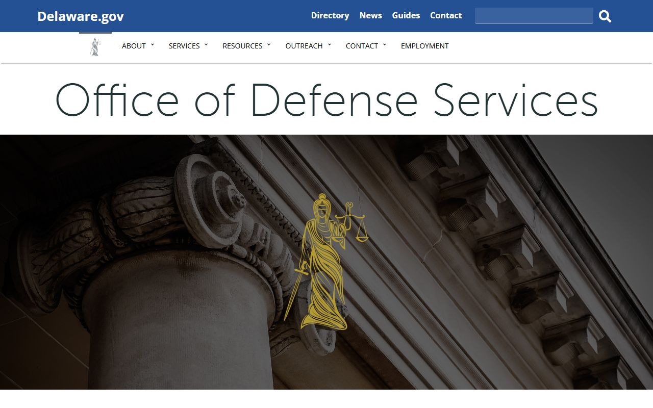 Delaware Office of Defense Services expungement help for jail roster records